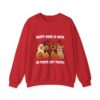 Funny Dog Halloween Sweatshirt – Happy Howl-O-Ween Dog Costume Graphic Sweatshirt | Cute Dog Halloween Party Sweatshirt