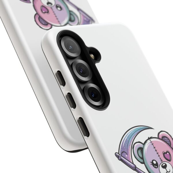 Pastel Goth Teddy Bear Phone Case – Creepy Cute Winged Bear with Scythe | Kawaii Goth Aesthetic Case