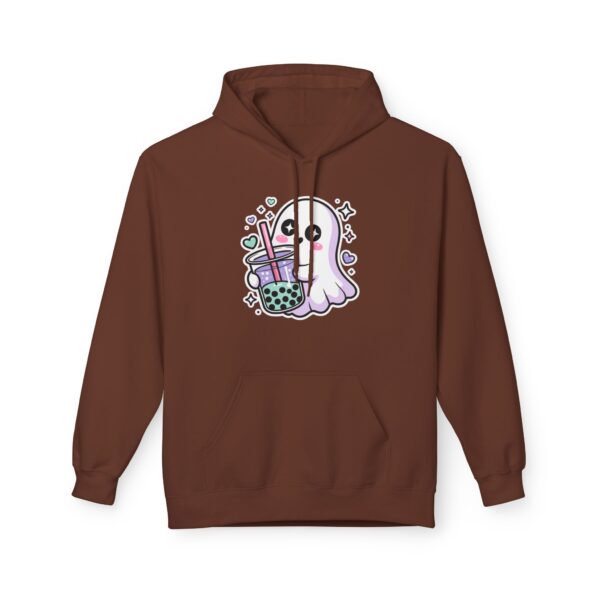 Cute Ghost Boba Hoodie – Kawaii Bubble Tea Ghost Canvas Hoodie | Spooky Cute Aesthetic Hoodie