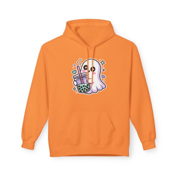 Cute Ghost Boba Hoodie – Kawaii Bubble Tea Ghost Canvas Hoodie | Spooky Cute Aesthetic Hoodie