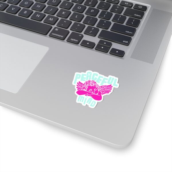 Retro Angel Sticker – Pastel Aesthetic Angelcore Vinyl Sticker | Cute Laptop & Water Bottle Decal
