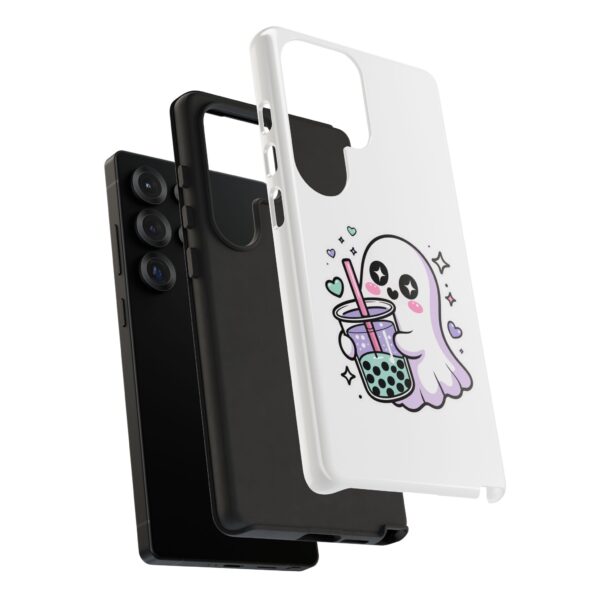 16258147697516259278_2048.jpeg Cute Ghost Boba Phone Case – Kawaii Bubble Tea Ghost Cover | Spooky Cute Aesthetic Case