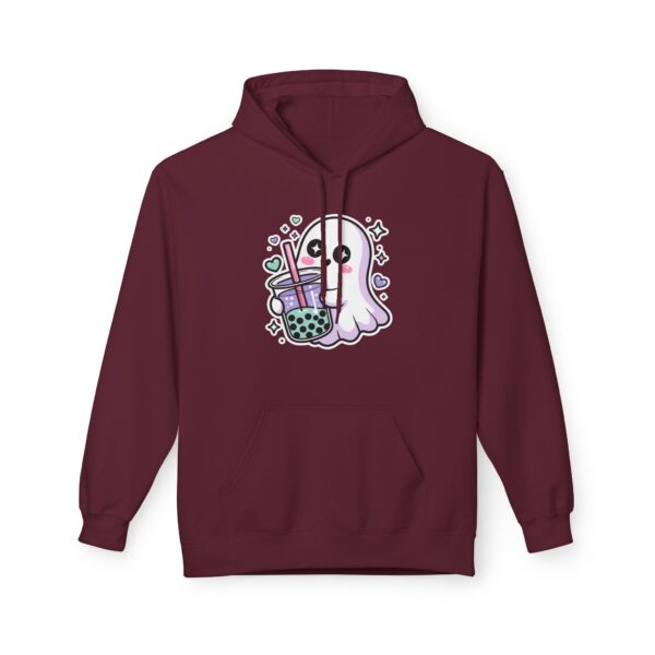 Cute Ghost Boba Hoodie – Kawaii Bubble Tea Ghost Canvas Hoodie | Spooky Cute Aesthetic Hoodie