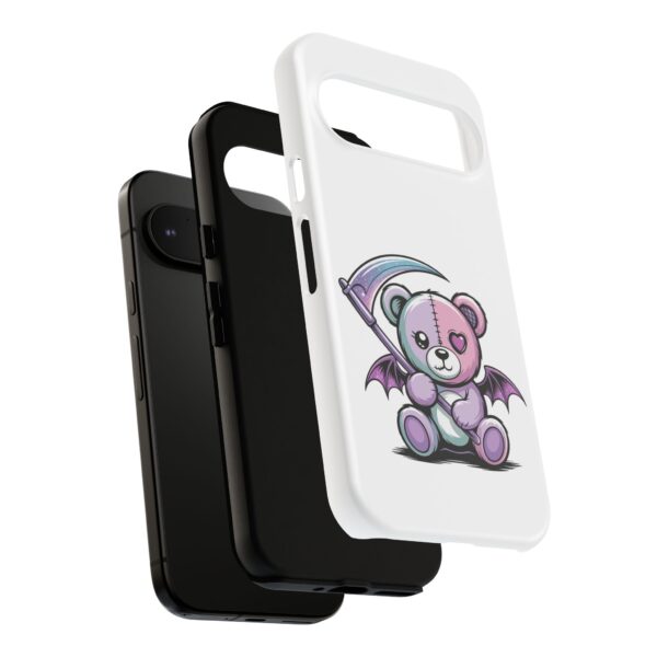Pastel Goth Teddy Bear Phone Case – Creepy Cute Winged Bear with Scythe | Kawaii Goth Aesthetic Case