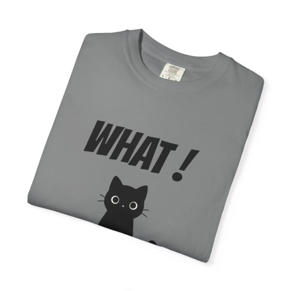 Funny Cat Graphic Tee – Spilled Coffee “What..” Shirt | Cute Cat Meme T-Shirt | Aesthetic Streetwear