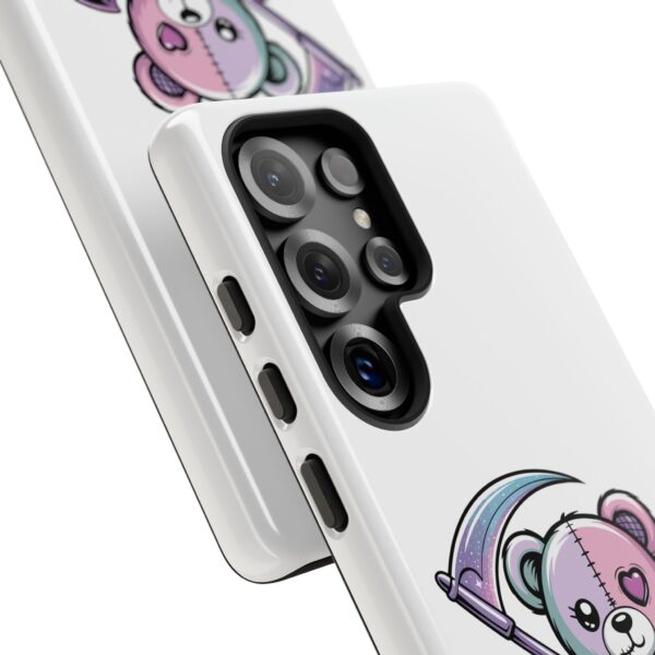 Pastel Goth Teddy Bear Phone Case – Creepy Cute Winged Bear with Scythe | Kawaii Goth Aesthetic Case