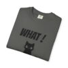 Funny Cat Graphic Tee – Spilled Coffee “What..” Shirt | Cute Cat Meme T-Shirt | Aesthetic Streetwear