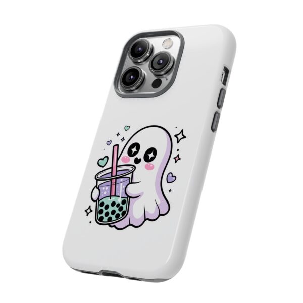 17658452570799392610_2048.jpeg Cute Ghost Boba Phone Case – Kawaii Bubble Tea Ghost Cover | Spooky Cute Aesthetic Case