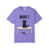Funny Cat Graphic Tee – Spilled Coffee “What..” Shirt | Cute Cat Meme T-Shirt | Aesthetic Streetwear