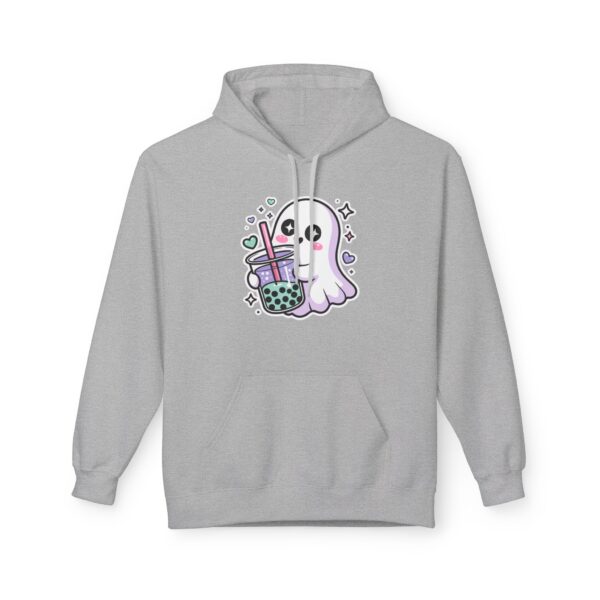 Cute Ghost Boba Hoodie – Kawaii Bubble Tea Ghost Canvas Hoodie | Spooky Cute Aesthetic Hoodie