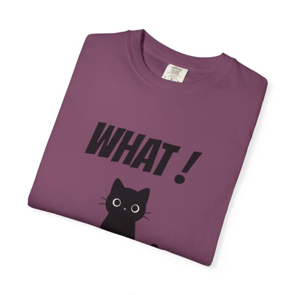 Funny Cat Graphic Tee – Spilled Coffee “What..” Shirt | Cute Cat Meme T-Shirt | Aesthetic Streetwear