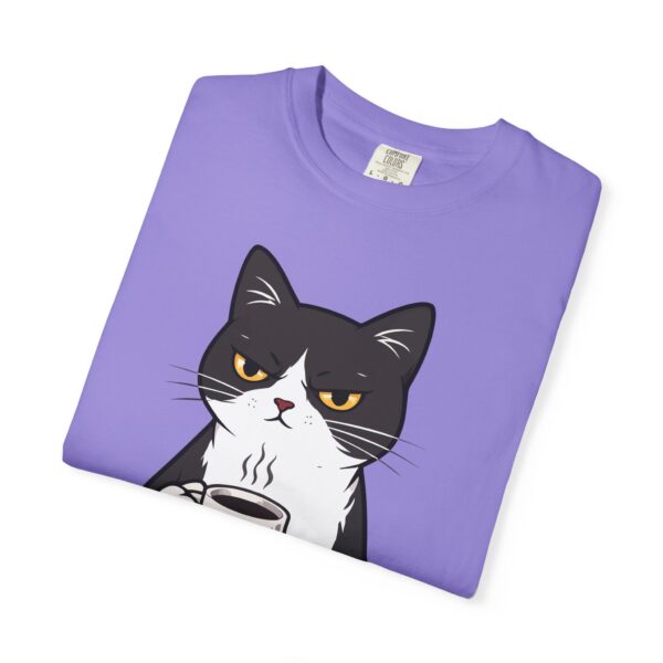 Funny Cat Coffee T-Shirt – “Coffee Because Murder Is Wrong” | Sarcastic Cat Lover Graphic Tee
