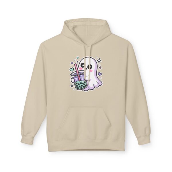 Cute Ghost Boba Hoodie – Kawaii Bubble Tea Ghost Canvas Hoodie | Spooky Cute Aesthetic Hoodie