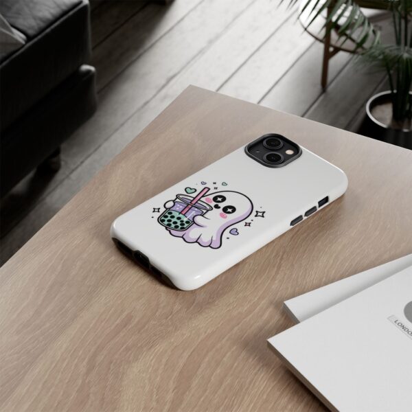 1837124154280330452_2048.jpeg Cute Ghost Boba Phone Case – Kawaii Bubble Tea Ghost Cover | Spooky Cute Aesthetic Case