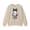 228108555255086456_2048.jpeg Funny Cat Coffee Sweatshirt – Coffee Because Murder Is Wrong | Sarcastic Cat Lover Graphic