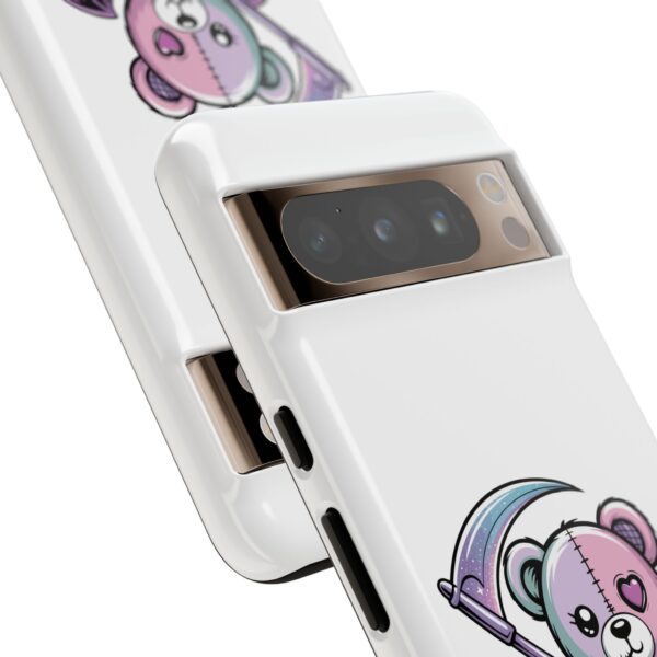 Pastel Goth Teddy Bear Phone Case – Creepy Cute Winged Bear with Scythe | Kawaii Goth Aesthetic Case