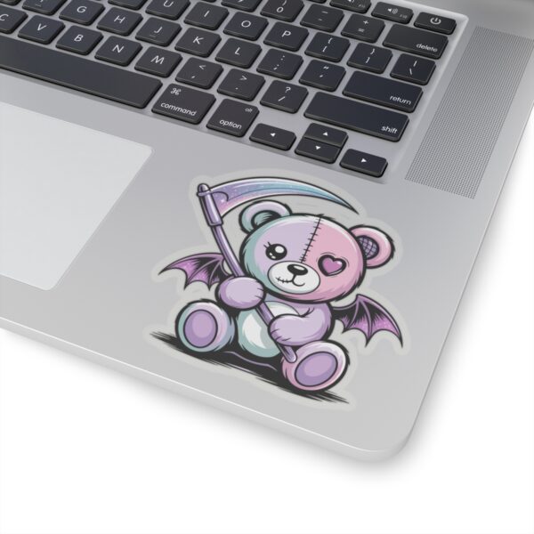 2489014576145523249_1200.jpeg Cute Pastel Goth Teddy Bear Sticker – Creepy Cute Winged Bear with Scythe | Kawaii Goth Vinyl Decal