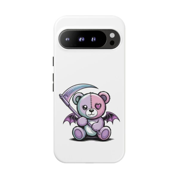 Pastel Goth Teddy Bear Phone Case – Creepy Cute Winged Bear with Scythe | Kawaii Goth Aesthetic Case