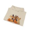 Halloween Dogs Hoodie – Cute Puppies with Pumpkins & Witch Hat Sweatshirt