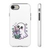 2781121063000033086_2048.jpeg Cute Ghost Boba Phone Case – Kawaii Bubble Tea Ghost Cover | Spooky Cute Aesthetic Case