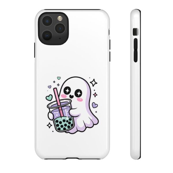 3063904731377684719_2048.jpeg Cute Ghost Boba Phone Case – Kawaii Bubble Tea Ghost Cover | Spooky Cute Aesthetic Case