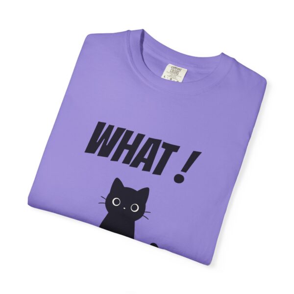 Funny Cat Graphic Tee – Spilled Coffee “What..” Shirt | Cute Cat Meme T-Shirt | Aesthetic Streetwear