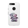 Pastel Goth Teddy Bear Phone Case – Creepy Cute Winged Bear with Scythe | Kawaii Goth Aesthetic Case