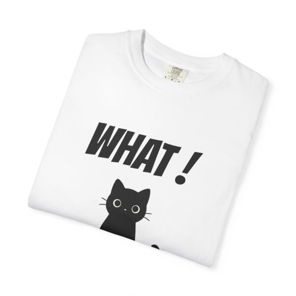 Funny Cat Graphic Tee – Spilled Coffee “What..” Shirt | Cute Cat Meme T-Shirt | Aesthetic Streetwear