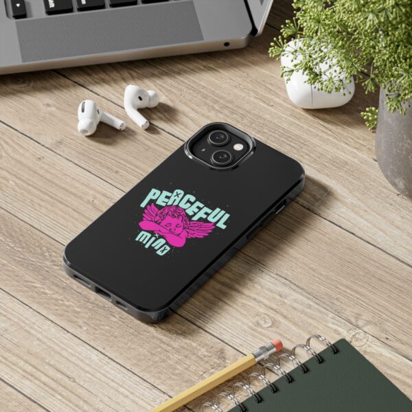 Peaceful Mind Angel Graphic iPhone Case – Chamuel Celestial Art | Angelcore Aesthetic