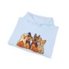 Halloween Dogs Hoodie – Cute Puppies with Pumpkins & Witch Hat Sweatshirt