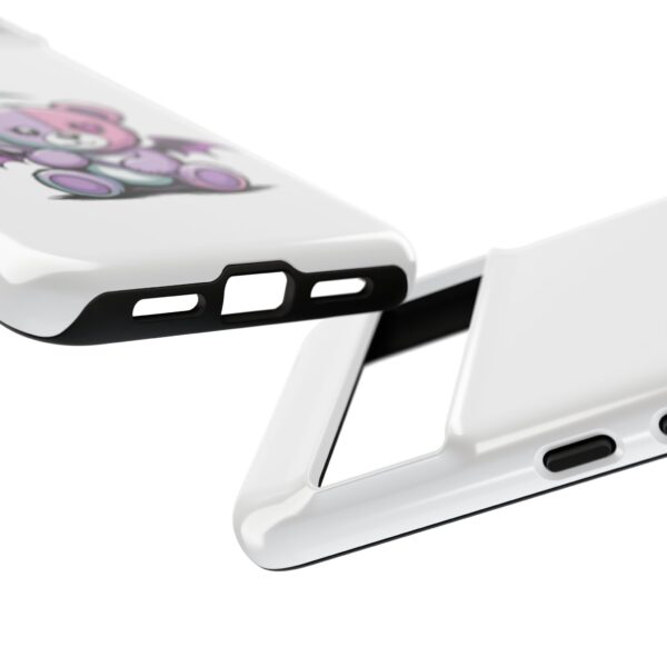 Pastel Goth Teddy Bear Phone Case – Creepy Cute Winged Bear with Scythe | Kawaii Goth Aesthetic Case