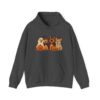 Halloween Dogs Hoodie – Cute Puppies with Pumpkins & Witch Hat Sweatshirt