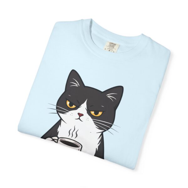 Funny Cat Coffee T-Shirt – “Coffee Because Murder Is Wrong” | Sarcastic Cat Lover Graphic Tee