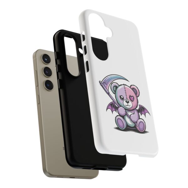 Pastel Goth Teddy Bear Phone Case – Creepy Cute Winged Bear with Scythe | Kawaii Goth Aesthetic Case