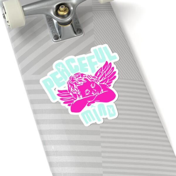 Retro Angel Sticker – Pastel Aesthetic Angelcore Vinyl Sticker | Cute Laptop & Water Bottle Decal