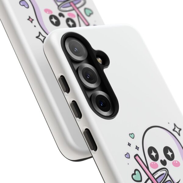 5216591981404337730_2048.jpeg Cute Ghost Boba Phone Case – Kawaii Bubble Tea Ghost Cover | Spooky Cute Aesthetic Case