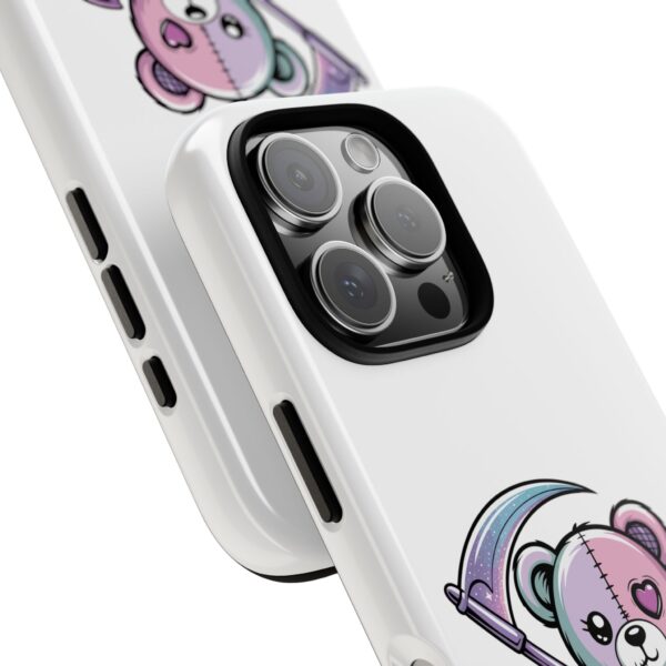 Pastel Goth Teddy Bear Phone Case – Creepy Cute Winged Bear with Scythe | Kawaii Goth Aesthetic Case