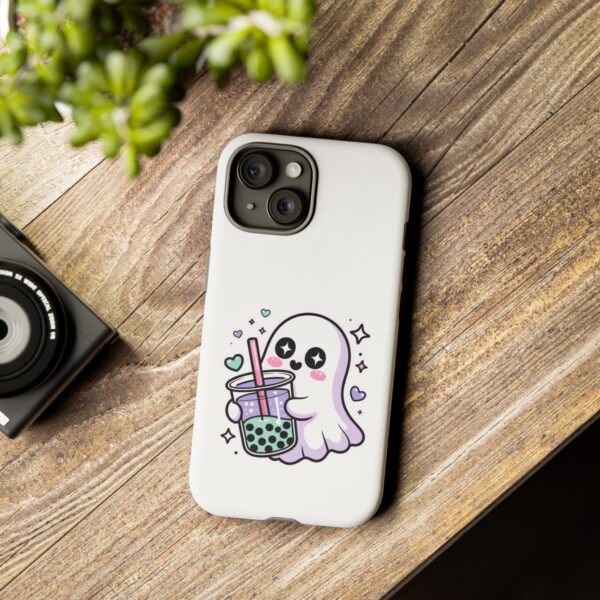 5646978799339622257_2048.jpeg Cute Ghost Boba Phone Case – Kawaii Bubble Tea Ghost Cover | Spooky Cute Aesthetic Case