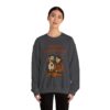 Halloween Family Sweatshirt — “Furever Family Halloween” Couple & Dog Pumpkin Crewneck