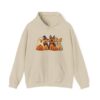 Halloween Dogs Hoodie – Cute Puppies with Pumpkins & Witch Hat Sweatshirt