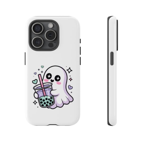 6704958324605743915_2048.jpeg Cute Ghost Boba Phone Case – Kawaii Bubble Tea Ghost Cover | Spooky Cute Aesthetic Case