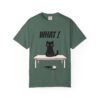 Funny Cat Graphic Tee – Spilled Coffee “What..” Shirt | Cute Cat Meme T-Shirt | Aesthetic Streetwear