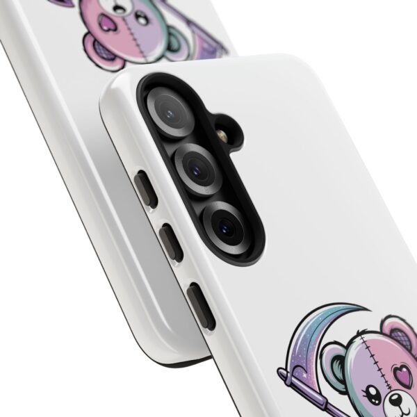 Pastel Goth Teddy Bear Phone Case – Creepy Cute Winged Bear with Scythe | Kawaii Goth Aesthetic Case