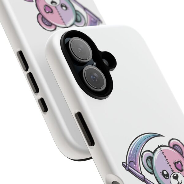 Pastel Goth Teddy Bear Phone Case – Creepy Cute Winged Bear with Scythe | Kawaii Goth Aesthetic Case