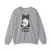 7485876779969905395_2048.jpeg Funny Cat Coffee Sweatshirt – Coffee Because Murder Is Wrong | Sarcastic Cat Lover Graphic