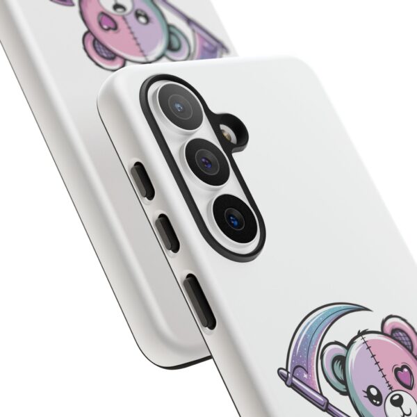 Pastel Goth Teddy Bear Phone Case – Creepy Cute Winged Bear with Scythe | Kawaii Goth Aesthetic Case