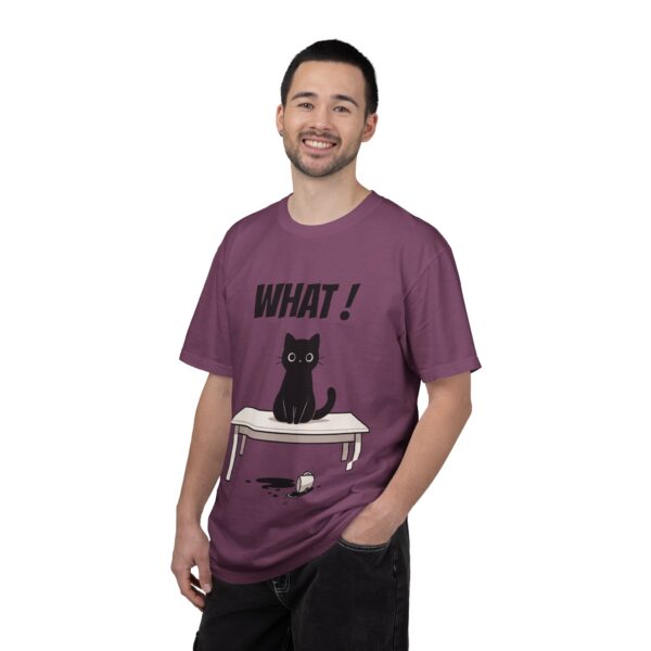 Funny Cat Graphic Tee – Spilled Coffee “What..” Shirt | Cute Cat Meme T-Shirt | Aesthetic Streetwear