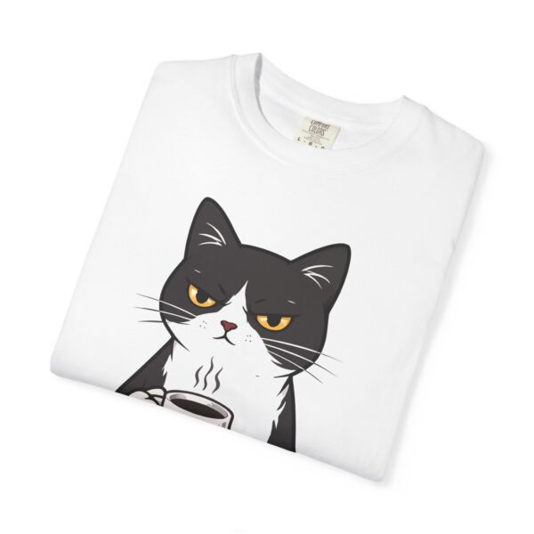 Funny Cat Coffee T-Shirt – “Coffee Because Murder Is Wrong” | Sarcastic Cat Lover Graphic Tee