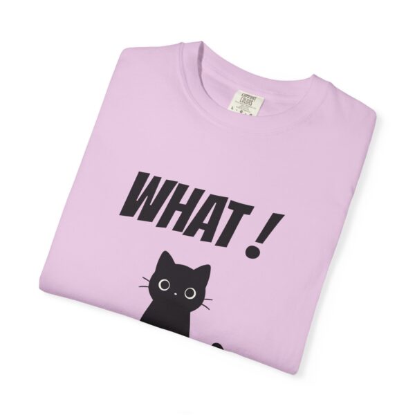 Funny Cat Graphic Tee – Spilled Coffee “What..” Shirt | Cute Cat Meme T-Shirt | Aesthetic Streetwear