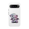 Pastel Goth Teddy Bear Phone Case – Creepy Cute Winged Bear with Scythe | Kawaii Goth Aesthetic Case